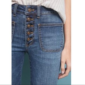 Pilcro and the Letterpress High-rise Denim Leggings w/ Button-fly